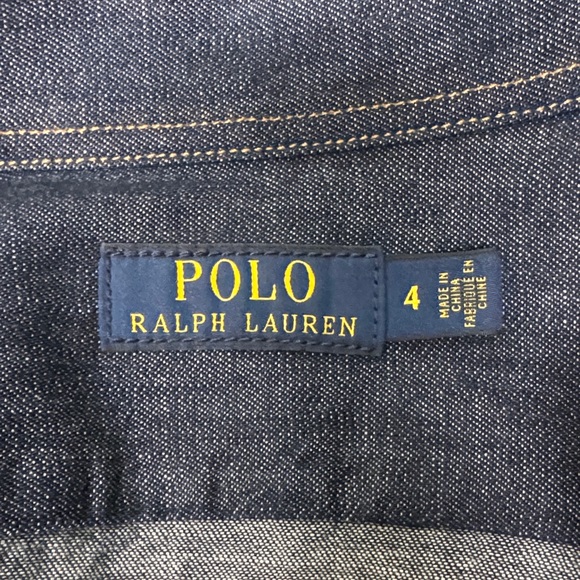 Polo Ralph Lauren Denim Button-Up Shirtdress Size 4 - Picture 9 of 9